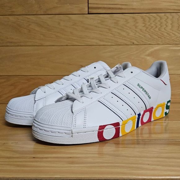 Adidas Superstar Olympic Pack White Blue Red Mens Shoe Sneaker FY1147 - Picture 5 of 14